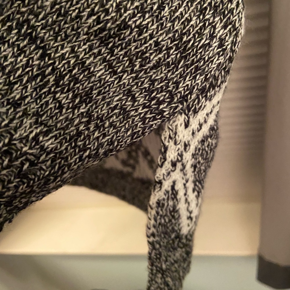 Chic Cowl Neck Sweater in Gray and Cream By Derek Love - Picture 11 of 13